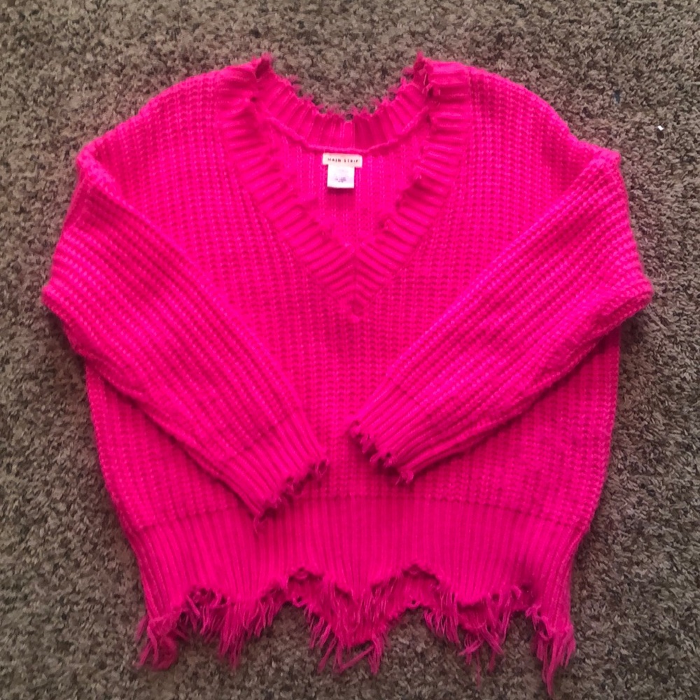 hot pink sweater